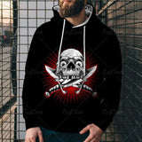 Skull Hoodie Autumn Skull Poker Printing Men's Sweater
