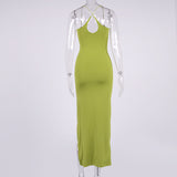 Women Summer Dresses Midaxi Dress Autumn Women's Clothing Sexy V-neck Hollow Backless Suspender Dress Autumn