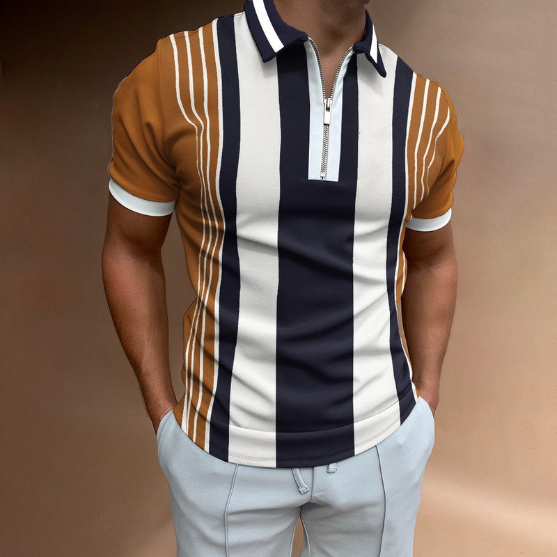 Polo Shirts Spring/Summer Polo Shirt Plaid for Men T-shirt Top