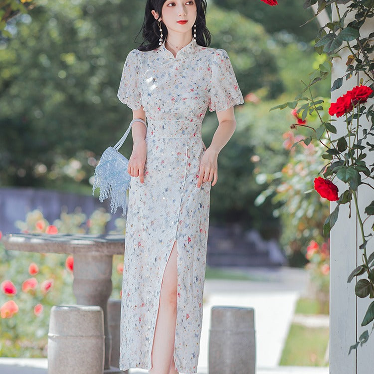 Women's Cottagecore Dress Floral Dress Summer Retro Gentle