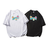 Men's T-shirt Japanese Style Mild Luxury Fashion Summer Wear College Couple Wear Casual Men's T Loose Printed Short Sleeve T-shirt Top Half Sleeve Tee