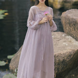 Women cottagecore Dress Loose Cheongsam Dress Summer Thin Dress