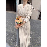 Work Dresses for Teachers Dress Stitching Autumn Fashion Suit Long Skirt