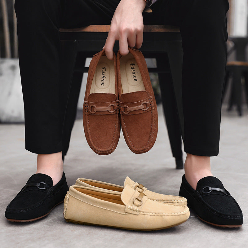 Loafers for Men Spring/Summer Fashion Men's Slip-on Gommino Men's Shoes Slip-on British Casual Lazybones' Shoes