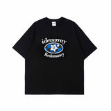 Man Summer T Shirt Checkerboard Star Letters Printing