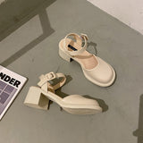 Nude Pumps Block Heel