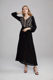 Bohemian Embroidered Little Flower V-neck Sexy Backless Dress