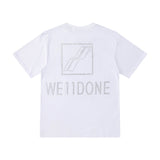 We11done T Shirt High Quality Wave Pattern Letter Print Loose Casual Men's and Women's round Neck Short Sleeve