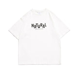 Men's T-shirt Letter Print Short-Sleeve T-shirt Men's Summer Cotton Half Sleeve Casual Loose Top Summer round Neck