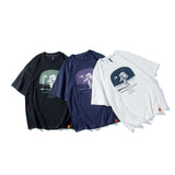Men's T-shirt Short-Sleeved T-shirt Men's Summer Casual Street Trendy Retro Printed Loose Sports T
