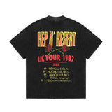 Present T Shirt Rose Skull Rock Band Distressed T-shirt Men