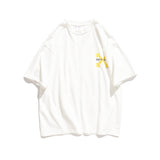 Summer Cotton Personality Creative Printing Short Sleeve Unisex Wear round Neck Loose Couple T-shirt
