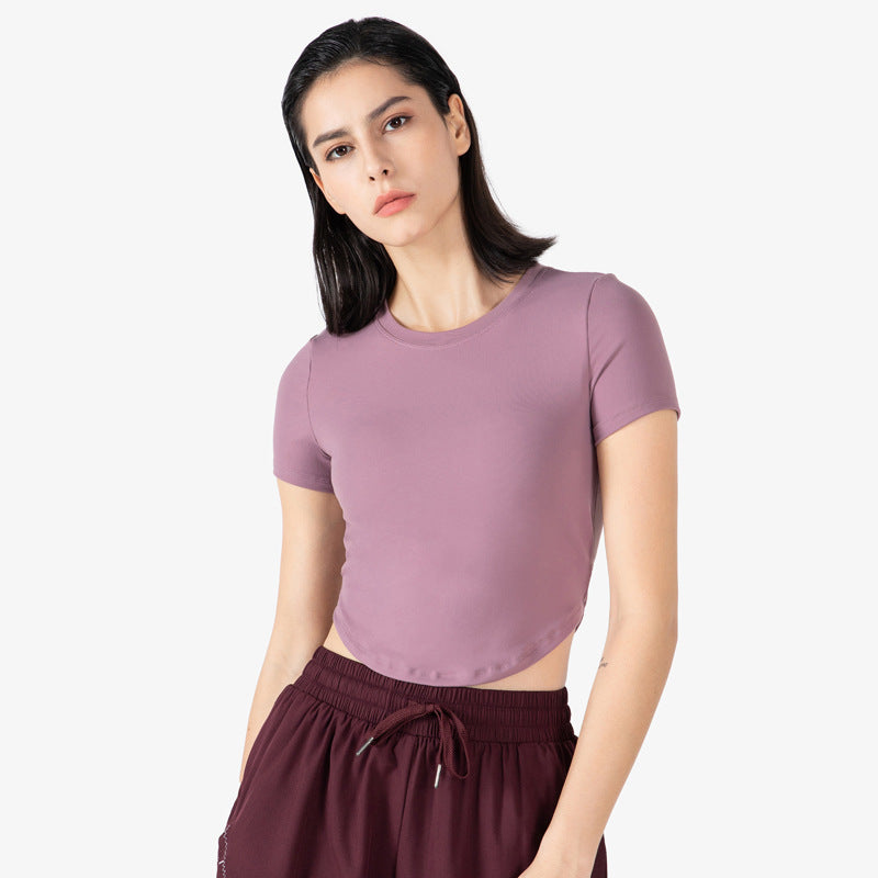 Moisture Wicking Shirts Sports Short Sleeve Women O-neck Short Women