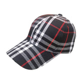 Vintage Check Baseball Cap Curved Brim