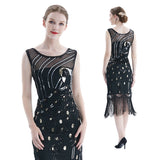 The Great Gatsby Prom Dresses round Neck Sleeveless Peacock Dress