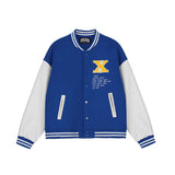Letterman Jacket Outfit Senior Jackets Varsity Baseball Coat Baseball Uniform Men's Loose Lapel Jacket