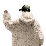 Men's Autumn Winter Coat Winter Men's Hooded Pattern Print Cotton-Padded Jacket