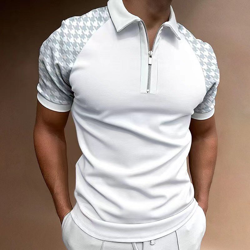 Polo Shirts Summer Men's Polo Shirt Short Sleeve Color Matching T-shirt