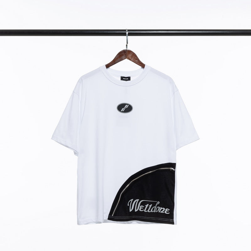 We11done T Shirt Reflective Printed Men's and Women's Short Sleeves