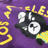 Yankees Spring and Autumn Casual Bottoming Shirt Small Bear Printed Cartoon Letter Sweater