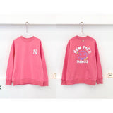 Yankees Autumn Printed Smiley Face NY Graffiti Casual Loose Couple Hoodie