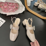 Nude Pumps Block Heel Sandals