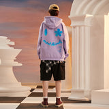 Smiley Face Hoodie Smiley Face Loose Sweater Men's Hooded plus Size Coat