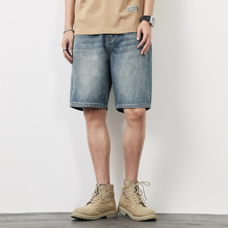 Men Shorts Denim Shorts Men's Summer Loose