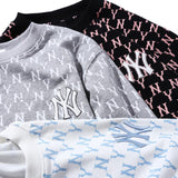 Yankees Autumn and Winter Couple's NY Letters Full Printed Casual round Neck Long Sleeve Sweater