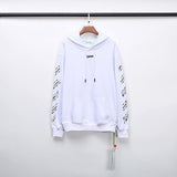 Off White Hoodie Arrow Print Hoodie Owt Cotton Terry