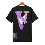 Vlone T Shirt Summer ShortSleeved Men's and Women's Tshirt Street Flying Half Sleeve Pigeon Printing Shirt Vlone