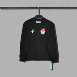 Off White Long Sleeve Round Neck Sweater Autumn And Winter Printed Crew Neck Sweatshirt Men And Women
