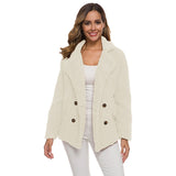 Women Sherpa Jacket Autumn Winter Berber Fleece Thick Women's Clothes Sweater Lamb Wool Coat