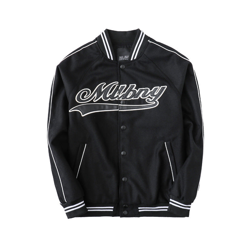 Yankee Letterman Jacket Outfit Senior Jackets Varsity Baseball College Coat Mlbny Spring and Autumn Woolen Baseball Uniform Casual Patchwork