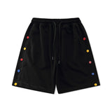 Men Shorts Street All-Match Color Button Buckle Edge Design Sports Casual Shorts Men's Loose Summer Wear Shorts