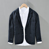 Mens Linen Suites Men's Business Formal Baggy Coat