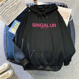 Slogan Graphic Hoodie plus Size Loose Top Coat