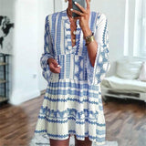 Beth Dutton Bohemian Dress Winter Autumn Midi Dresses Geometric Printed Maxi Dress