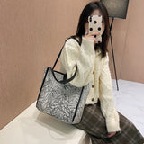 The Teacher Tote Women's Bag Large Capacity Commuter Tote Casual Plaid Handbag