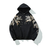Varsity Jacket Nine-Tailed Fox Embroidered Hoodie