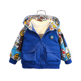 Toddler Boys Jackets Boy's Trench Coat Ultraman Hooded Top