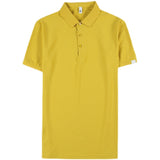 Men Polo Shirts Slim-Fit Stretch Striped Lapel T-shirt Men's Top
