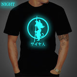 Back to the Future Costume Cartoon Pattern Luminous T-shirt Men's T-shirt