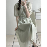 Kim Kardashian Marilyn Monroe Dress Summer French round Neck Dress
