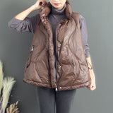 Women Winter Coats Puffer down Vest Female Autumn Winter Retro Artistic Loose plus Size