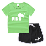 Children Pokemon Pikachu Tshirts & Shorts Casual Sports Sweat-Absorbent Suit Neutral