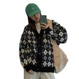 Preppy Aesthetic Outfits Spring and Autumn Loose and Lazy Style Sweater Coat Female Cardigan Top