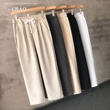 Men Suit Pants Straight Loose Casual Pants
