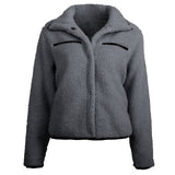 Women Sherpa Jacket Autumn and Winter Lamb Wool Women's Clothing Fleece Fur Velvet Coat