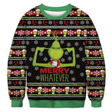 Black Christmas Sweater Winter Christmas 3D Printing Casual Loose Sweatshirt